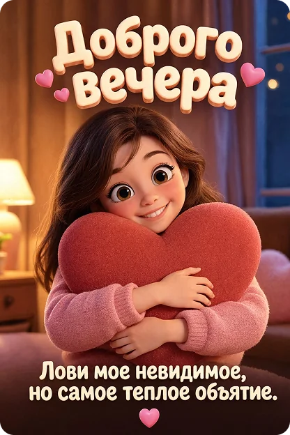 Открытка «Доброго вечера»