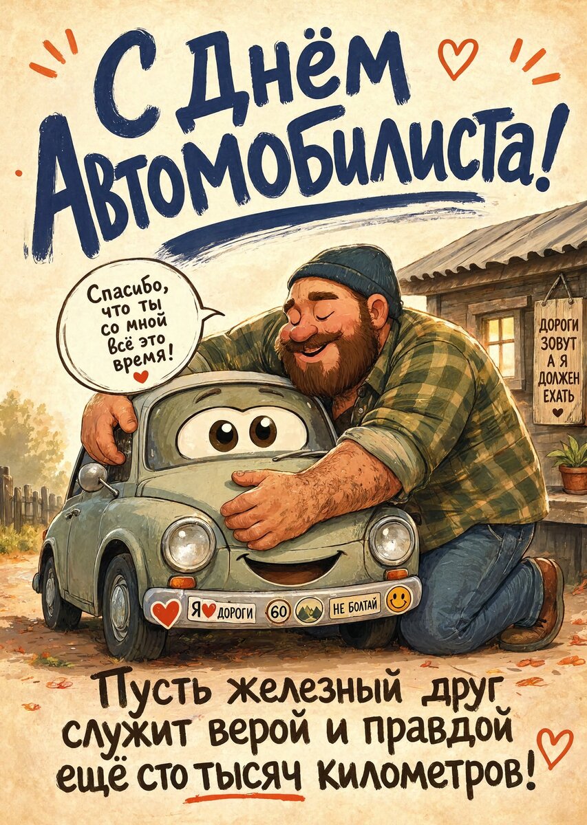 откртыка с Днем Автомобилиста-44