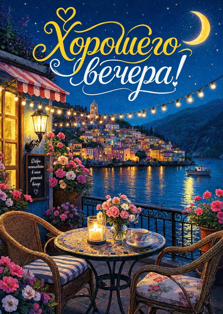 Открытка Доброго Вечера #43
