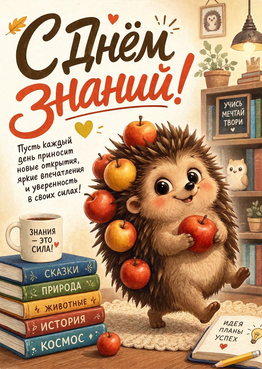 Открытка "С 1 сентября : С днем знаний" #10