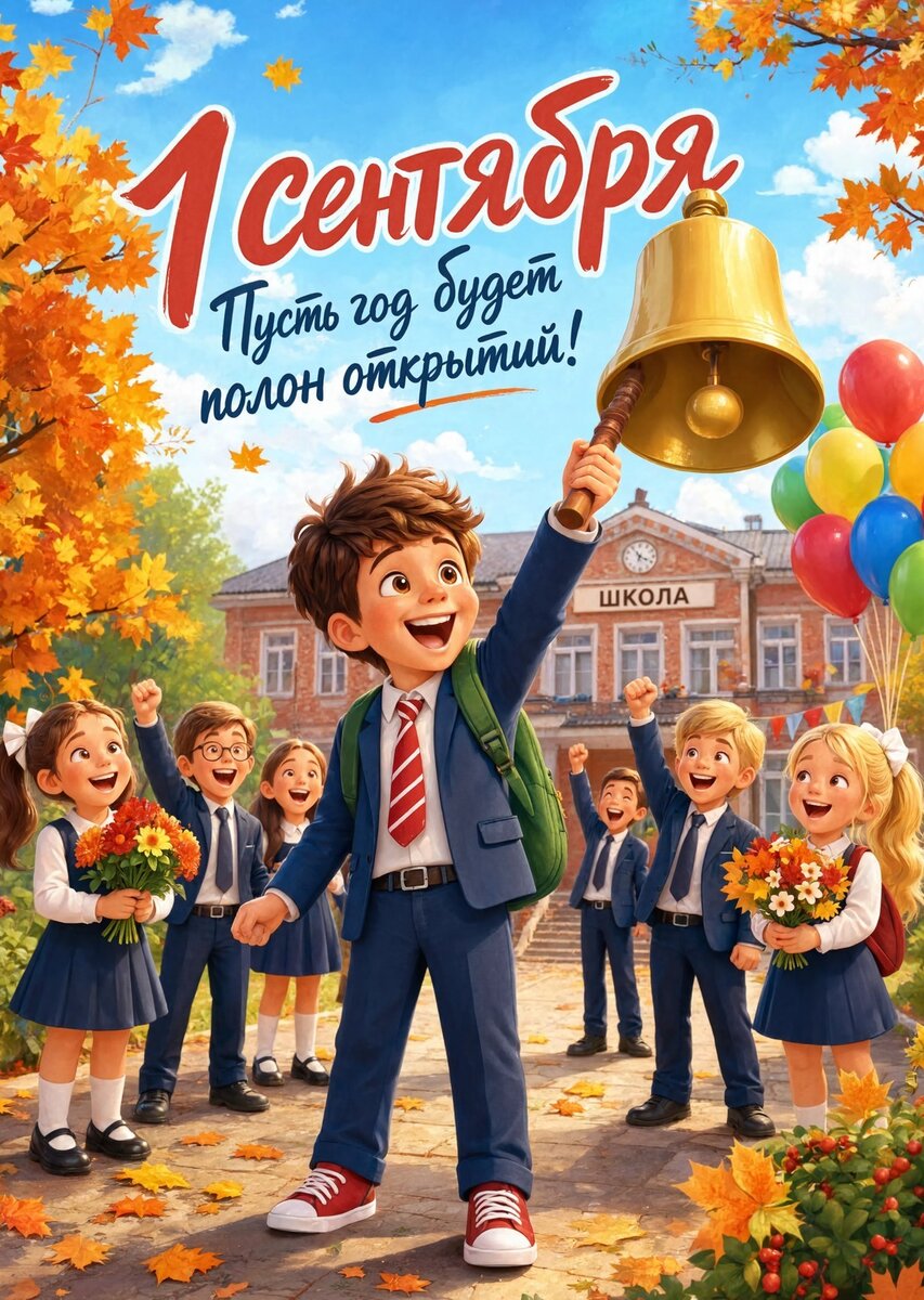 Открытка "С 1 сентября : С днем знаний" #106