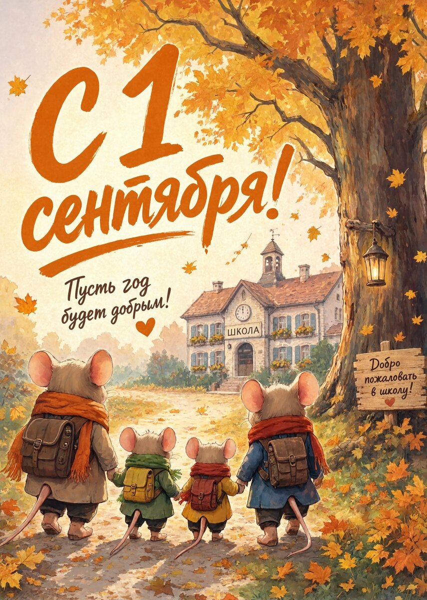 Открытка "С 1 сентября : С днем знаний" #109