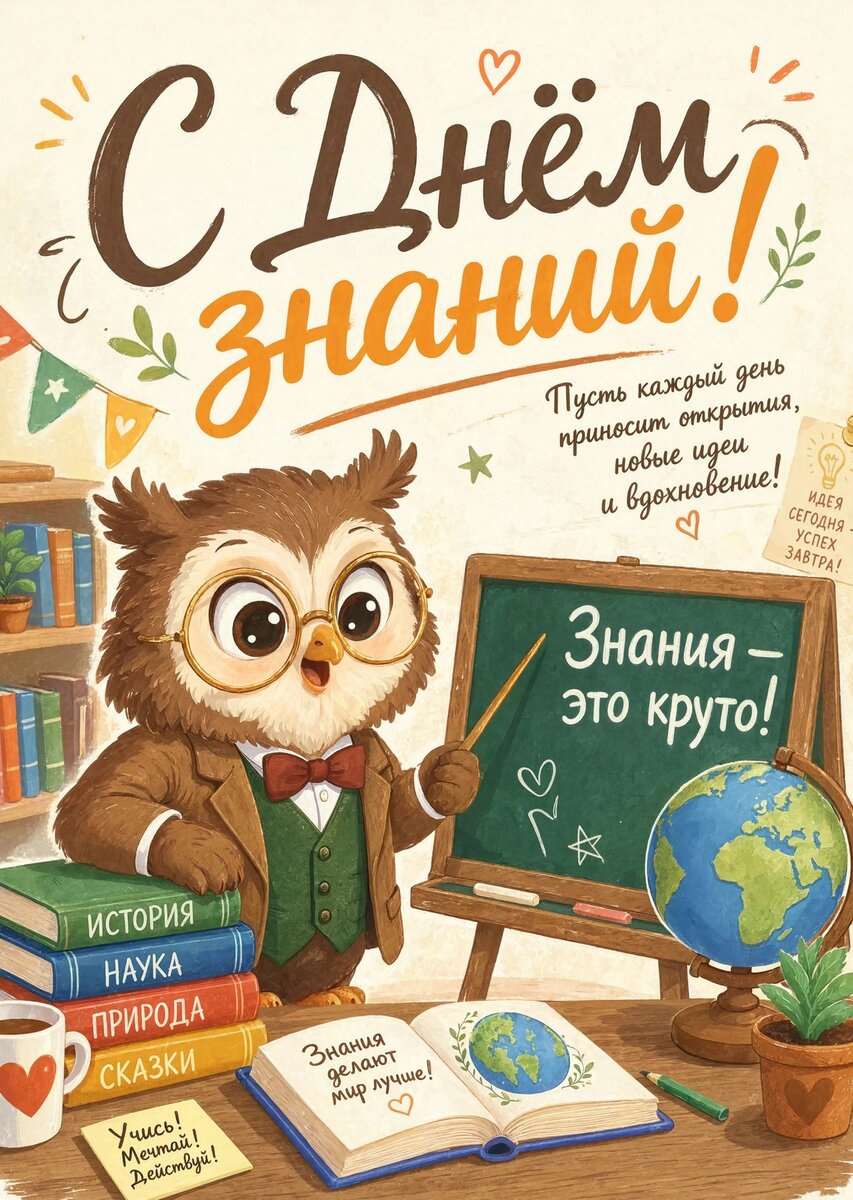Открытка "С 1 сентября : С днем знаний" #13