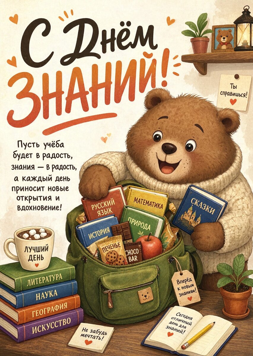 Открытка "С 1 сентября : С днем знаний" #14