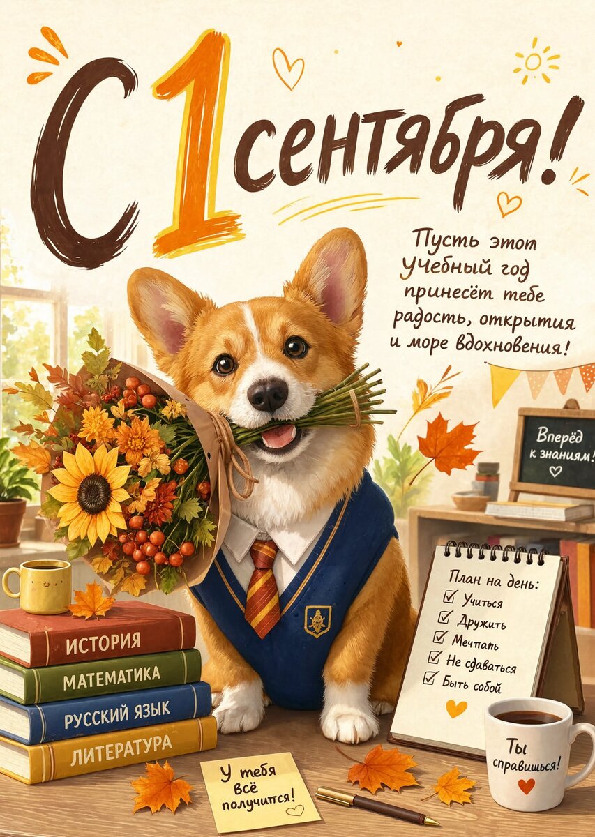 Открытка "С 1 сентября : С днем знаний" #16