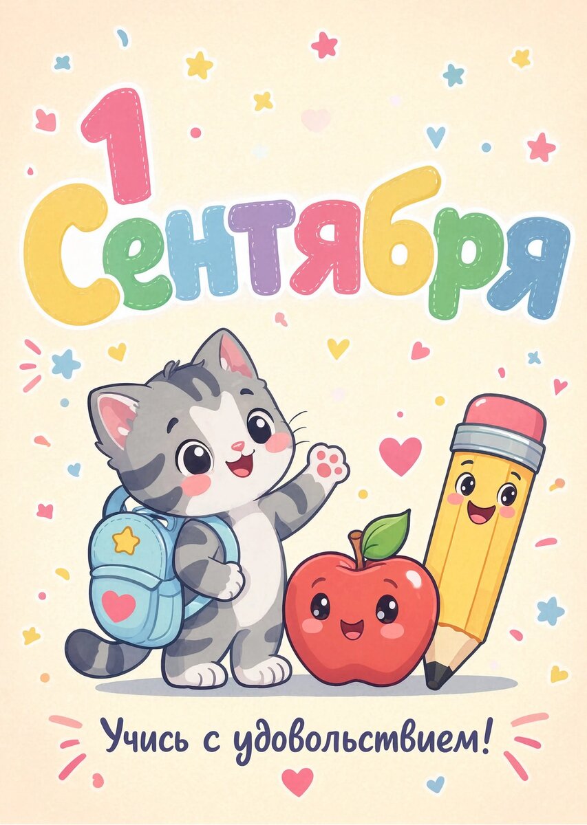 Открытка "С 1 сентября : С днем знаний" #17