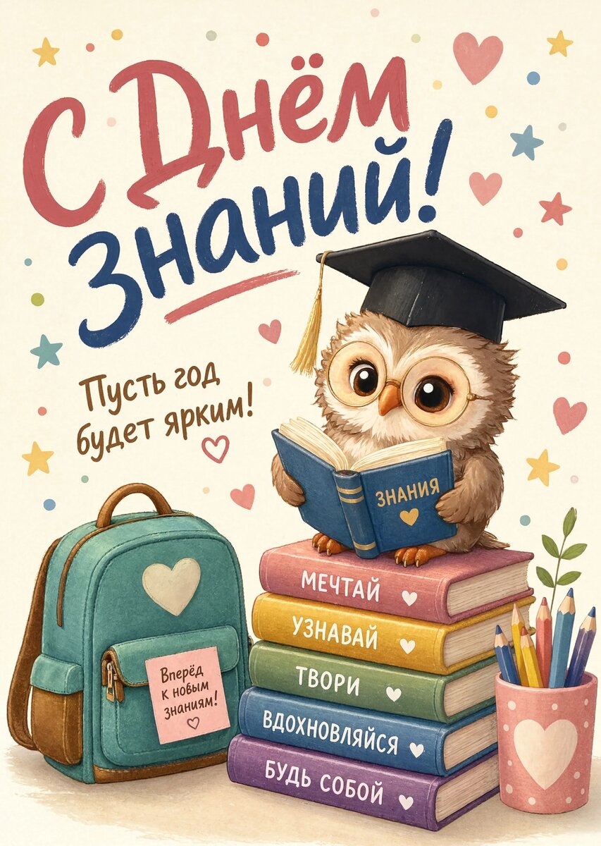 Открытка "С 1 сентября : С днем знаний" #18