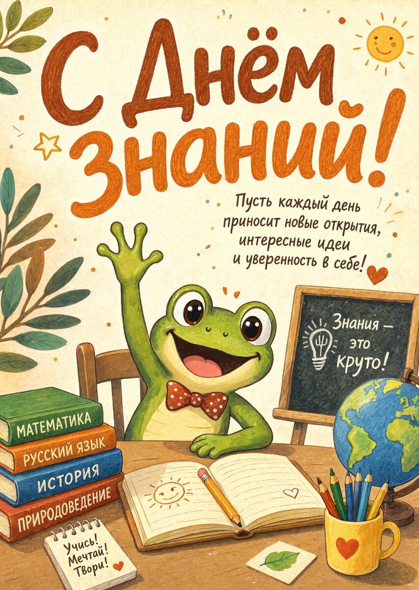 Открытка "С 1 сентября : С днем знаний" #19