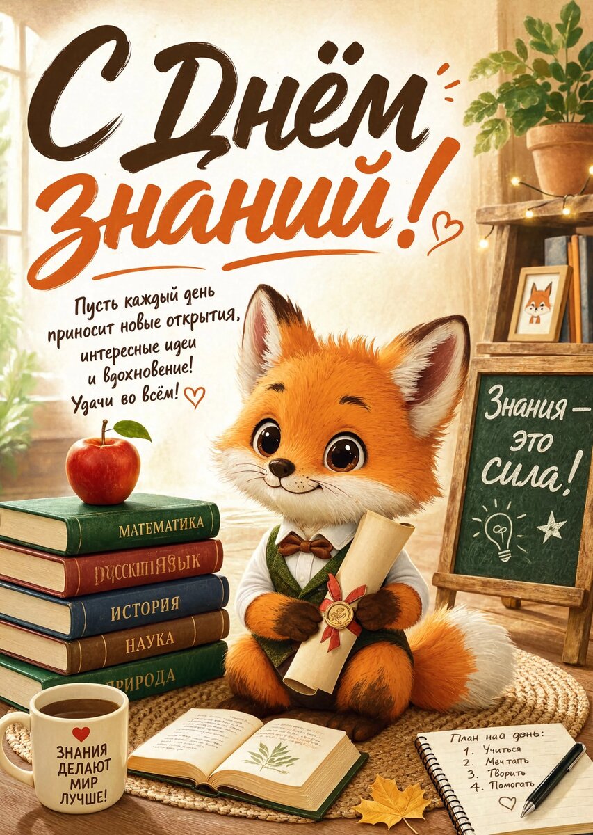 Открытка "С 1 сентября : С днем знаний" #22
