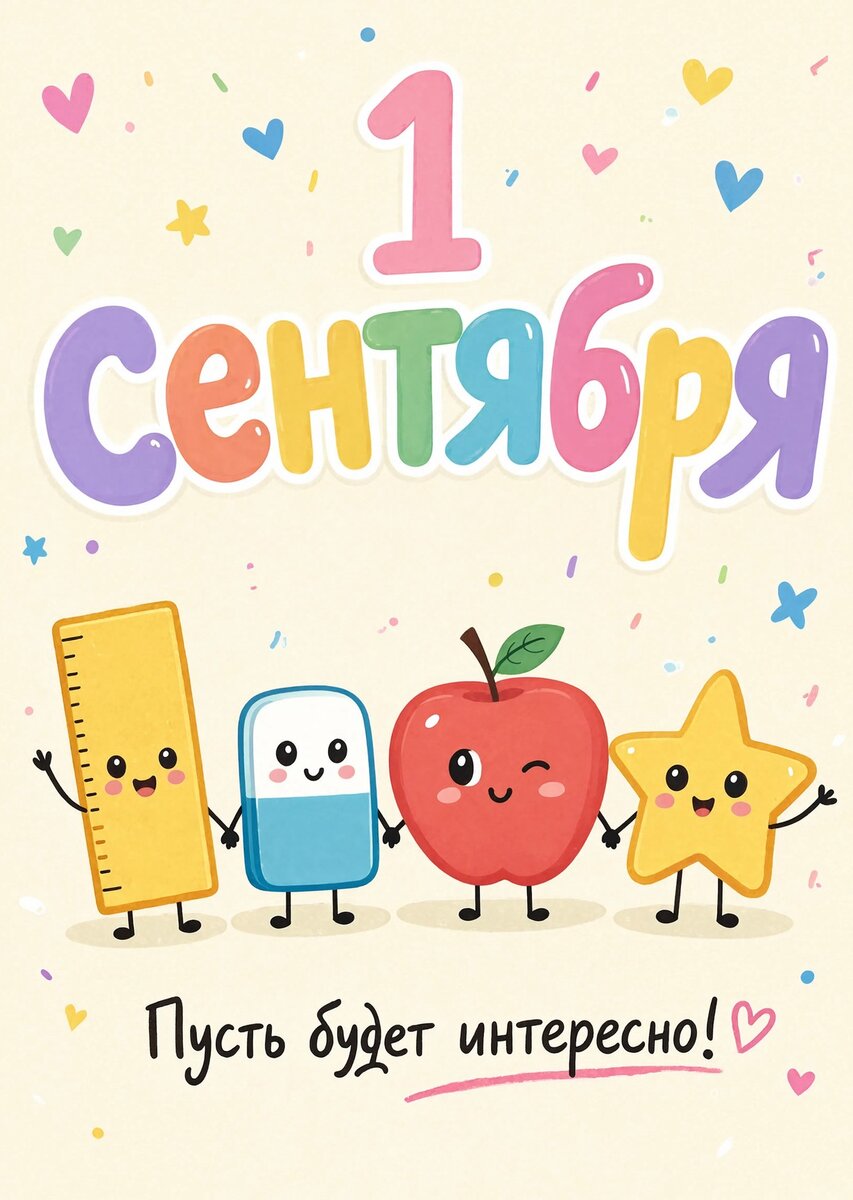 Открытка "С 1 сентября : С днем знаний" #23