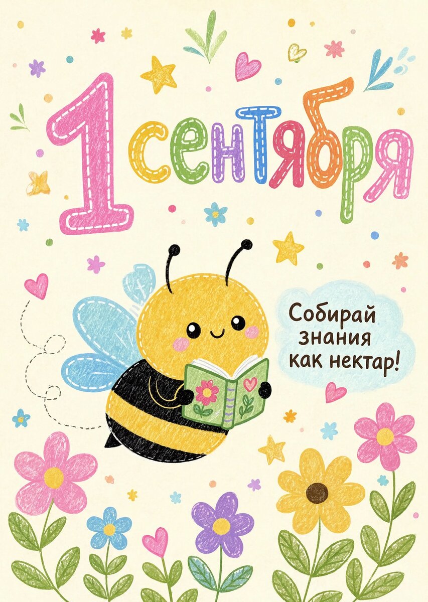 Открытка "С 1 сентября : С днем знаний" #29