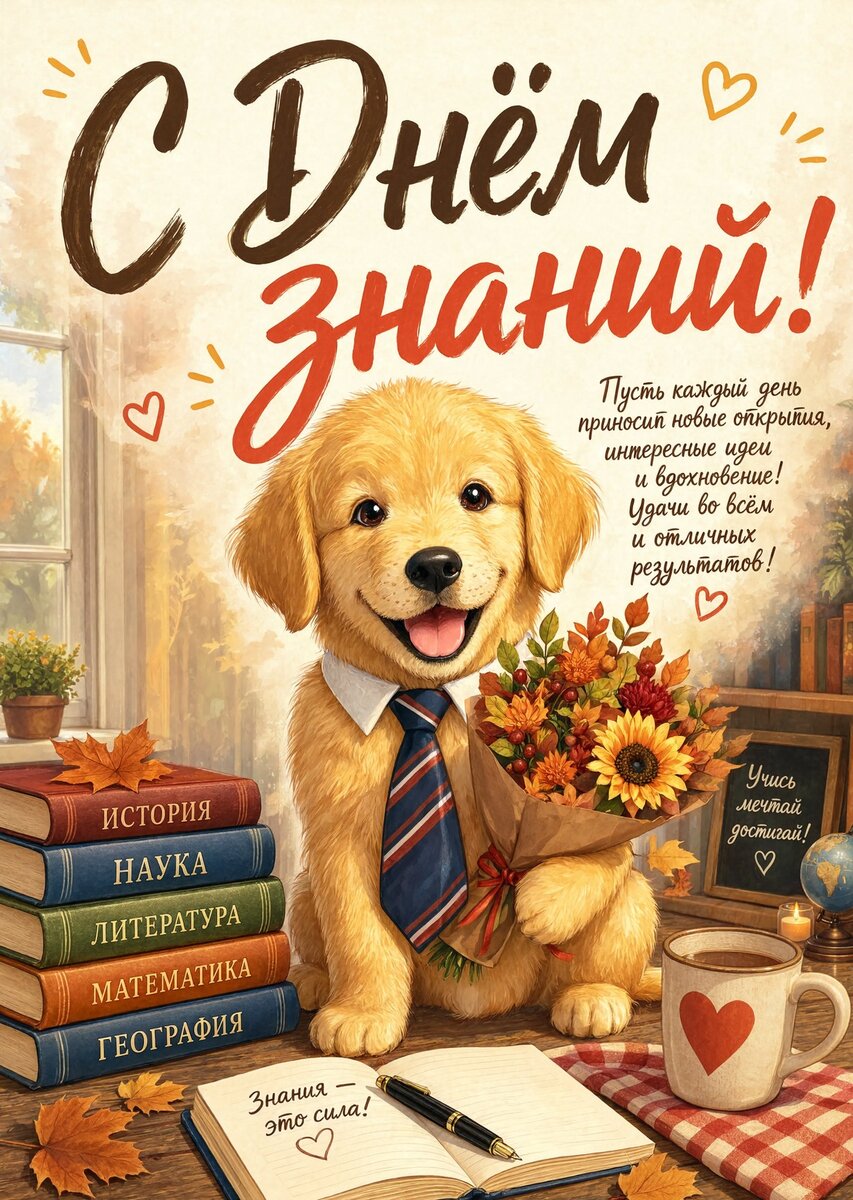 Открытка "С 1 сентября : С днем знаний" #3