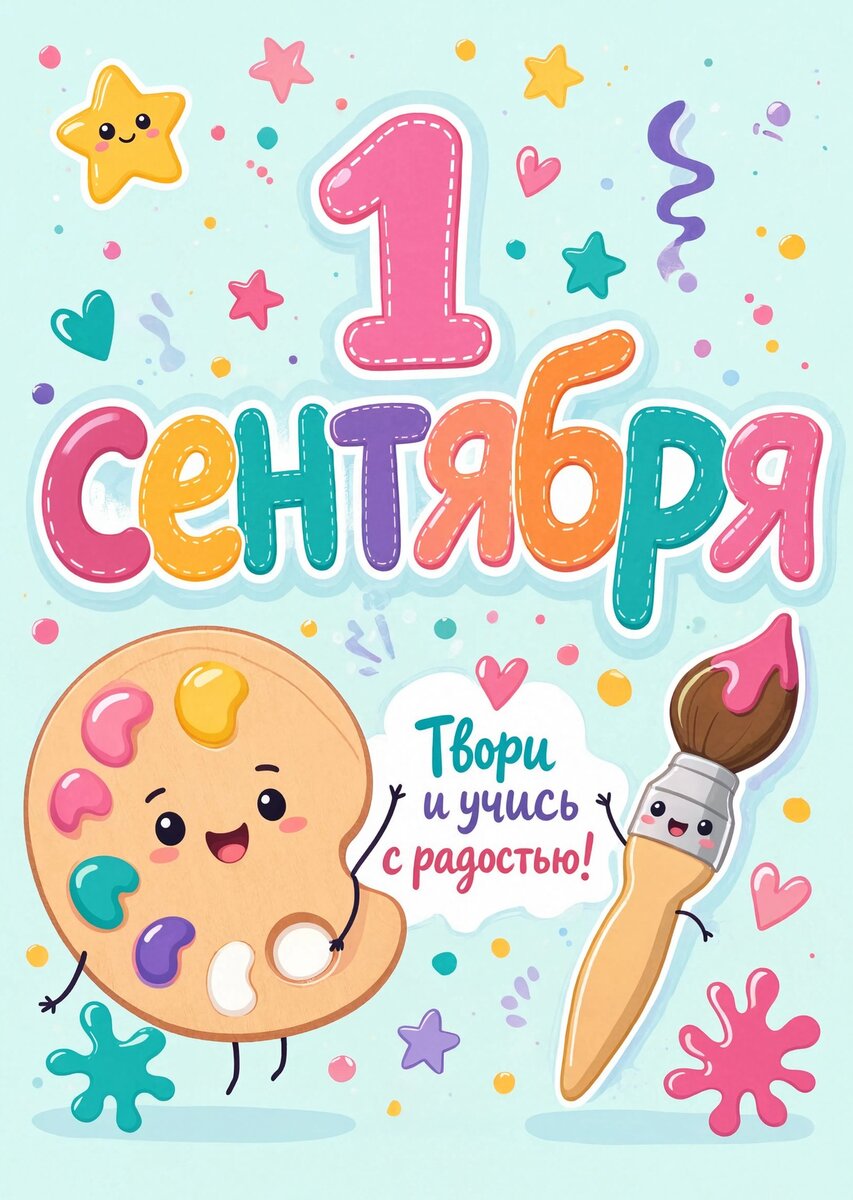 Открытка "С 1 сентября : С днем знаний" #34