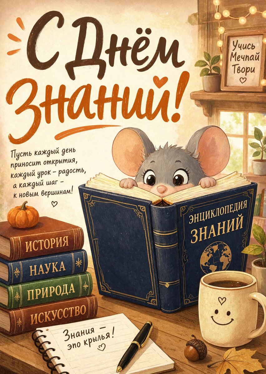 Открытка "С 1 сентября : С днем знаний" #4