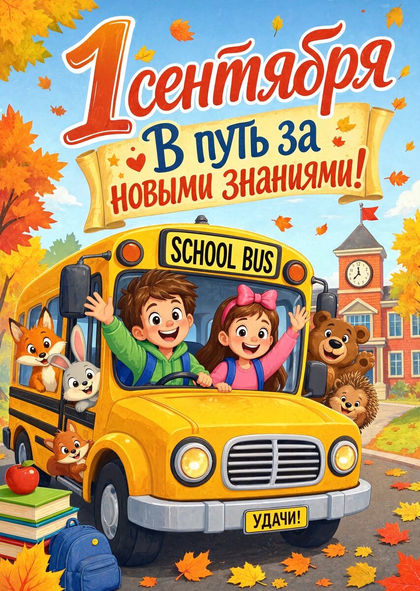 Открытка "С 1 сентября : С днем знаний" #42