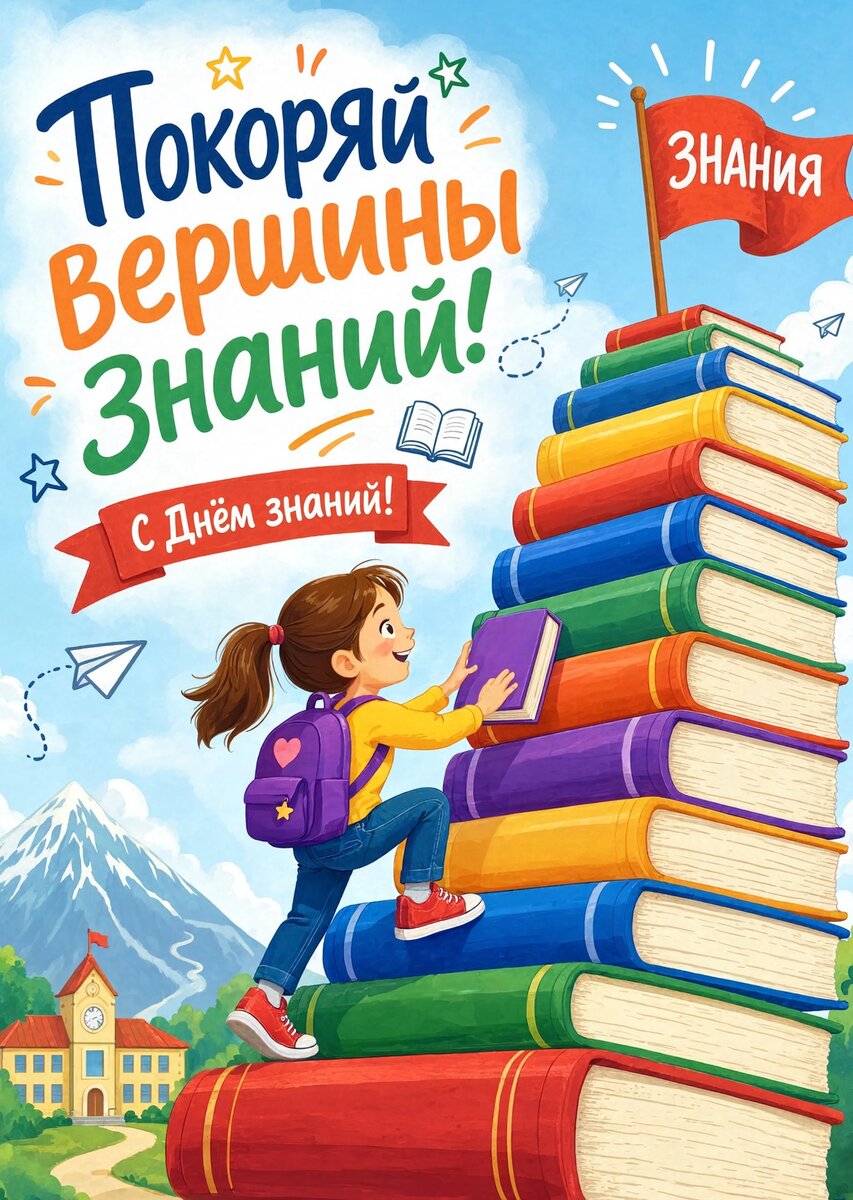 Открытка "С 1 сентября : С днем знаний" #44