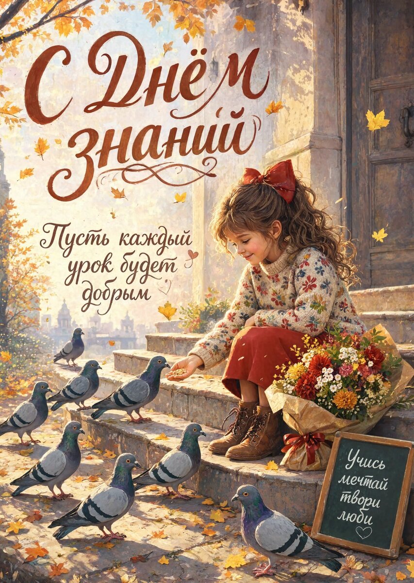 Открытка "С 1 сентября : С днем знаний" #46