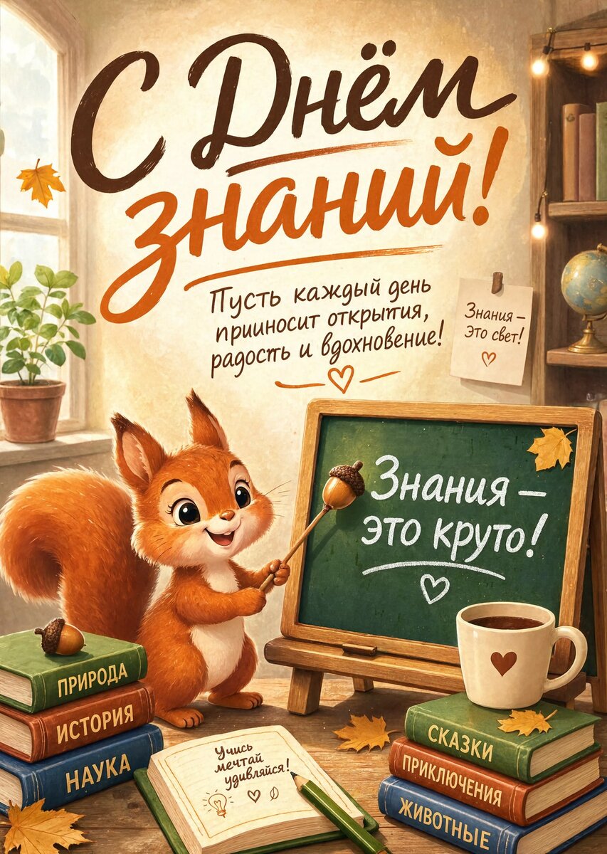 Открытка "С 1 сентября : С днем знаний" #5