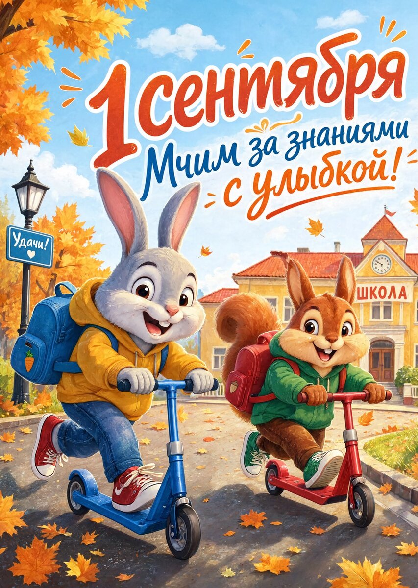 Открытка "С 1 сентября : С днем знаний" #52