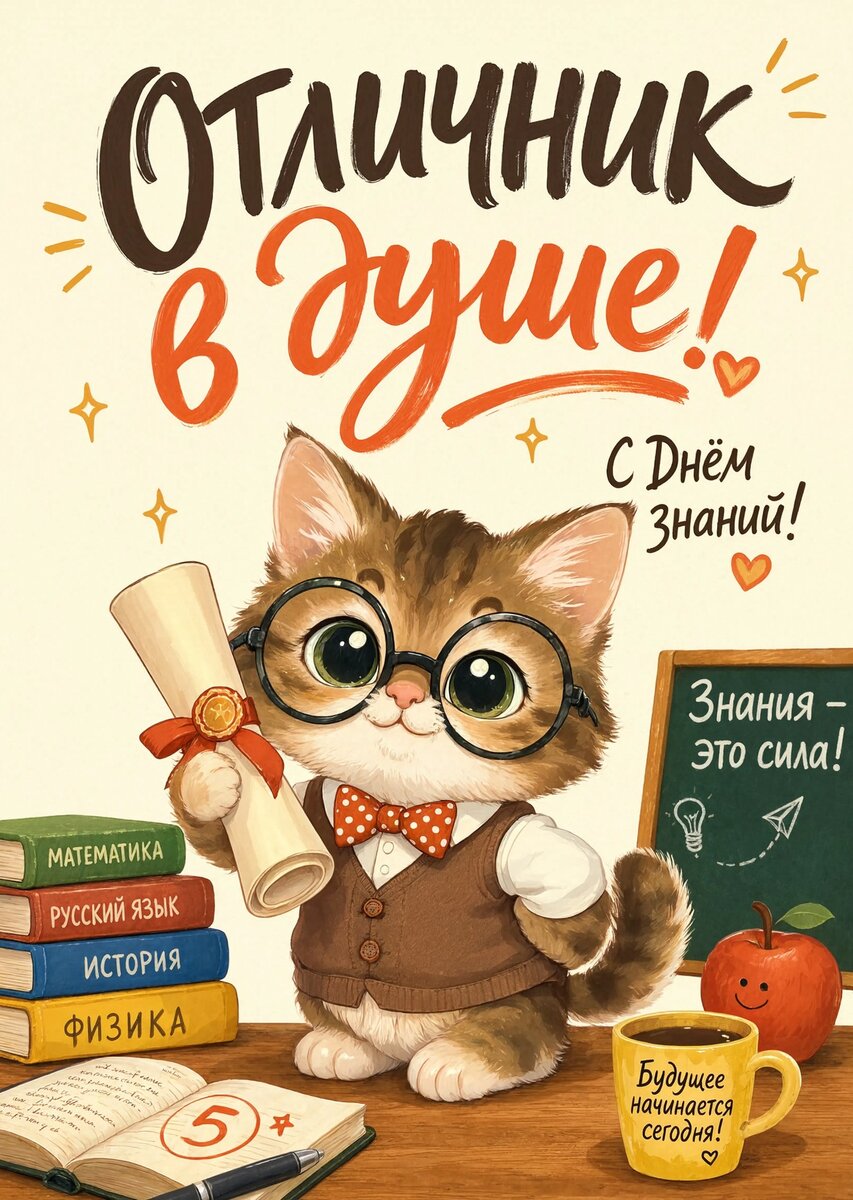 Открытка "С 1 сентября : С днем знаний" #54