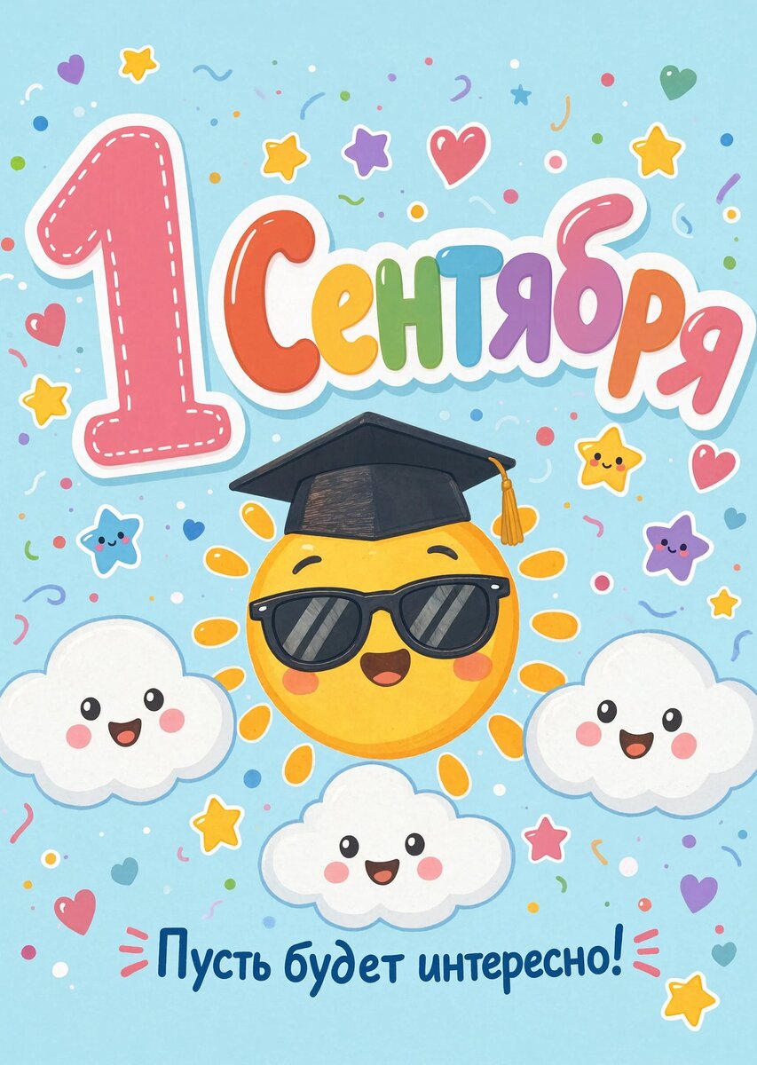 Открытка "С 1 сентября : С днем знаний" #6