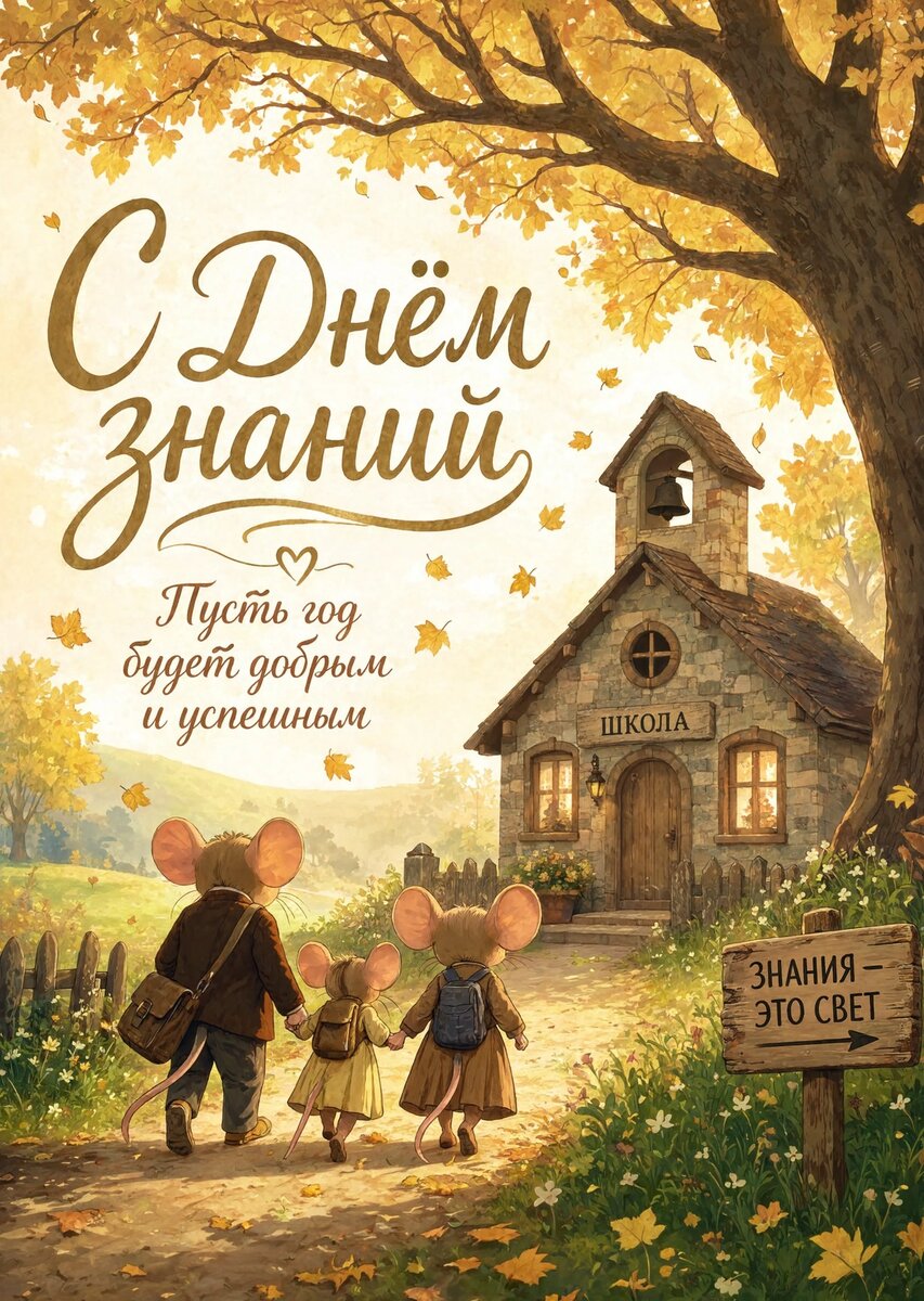 Открытка "С 1 сентября : С днем знаний" #62