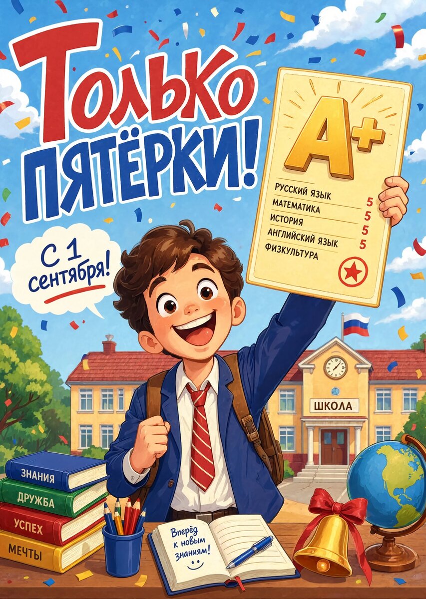 Открытка "С 1 сентября : С днем знаний" #67