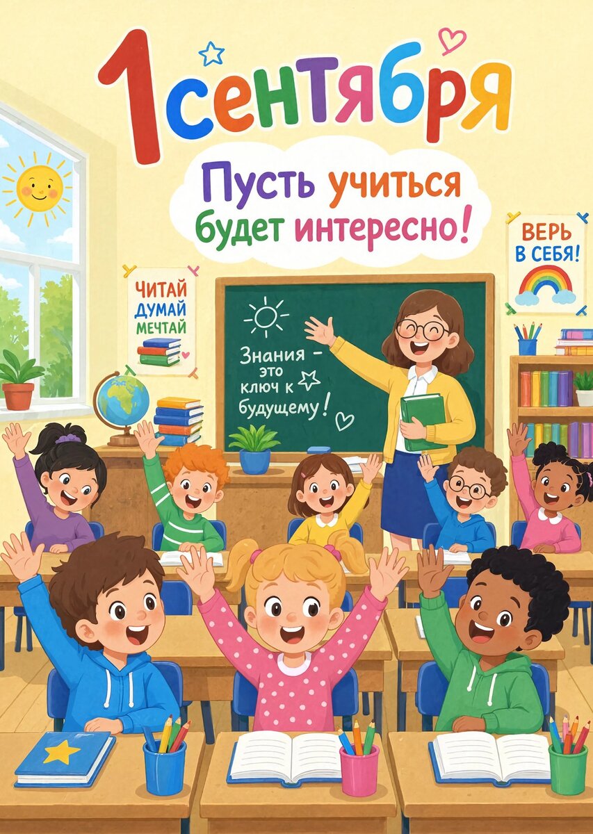 Открытка "С 1 сентября : С днем знаний" #73