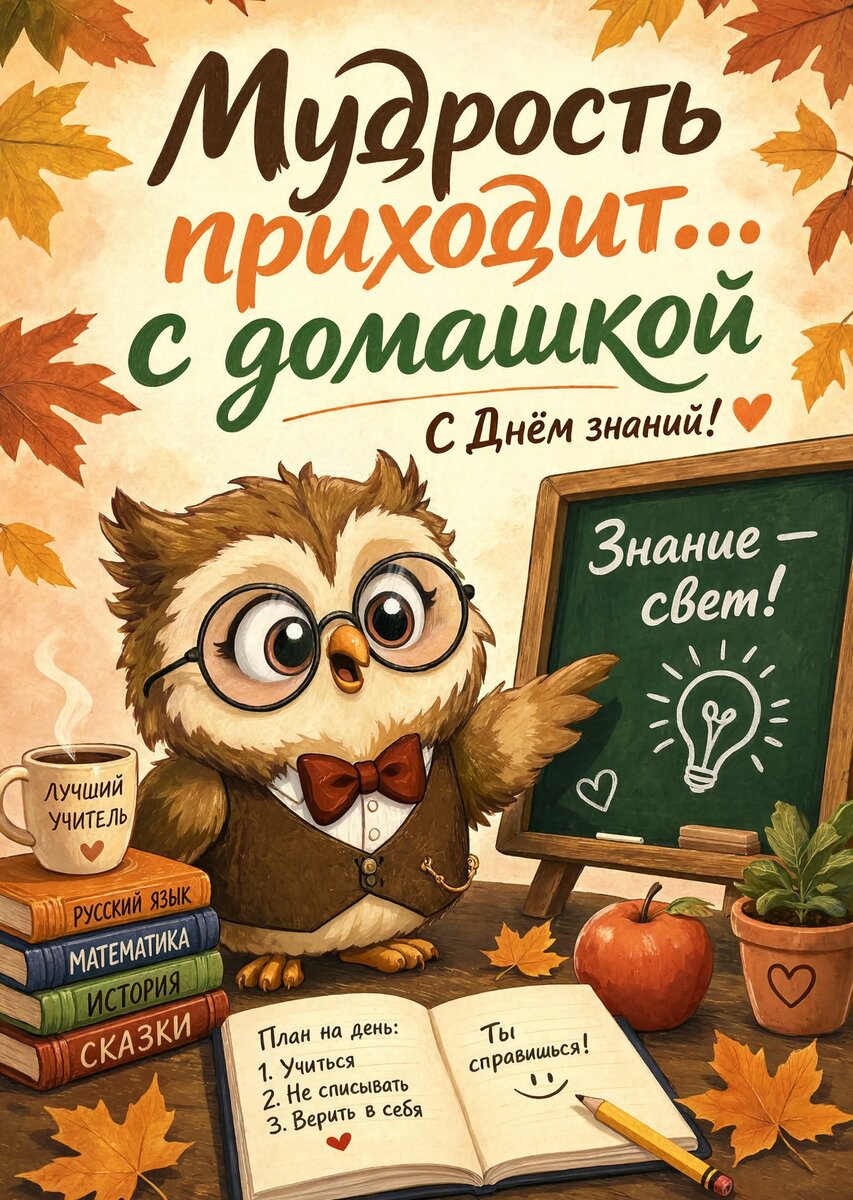 Открытка "С 1 сентября : С днем знаний" #75
