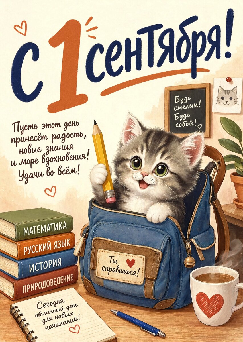 Открытка "С 1 сентября : С днем знаний" #8