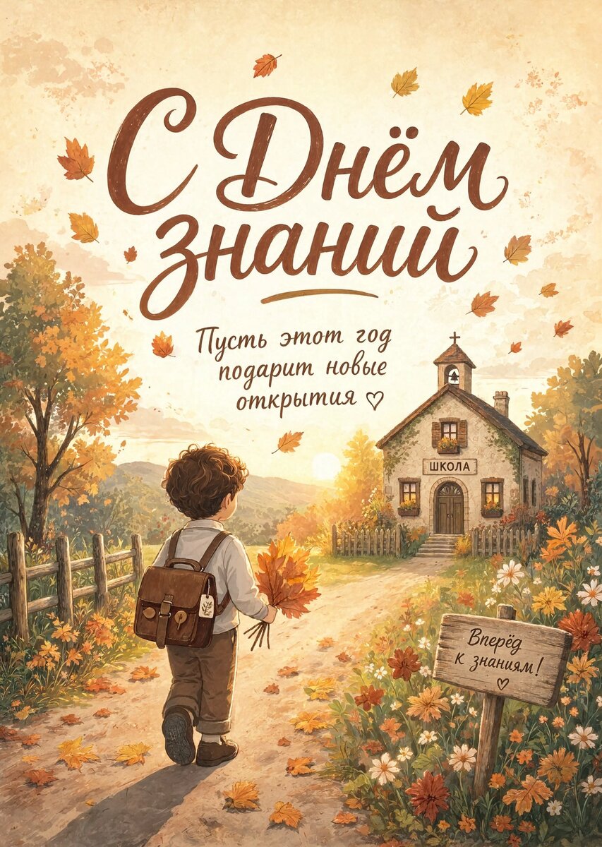 Открытка "С 1 сентября : С днем знаний" #84