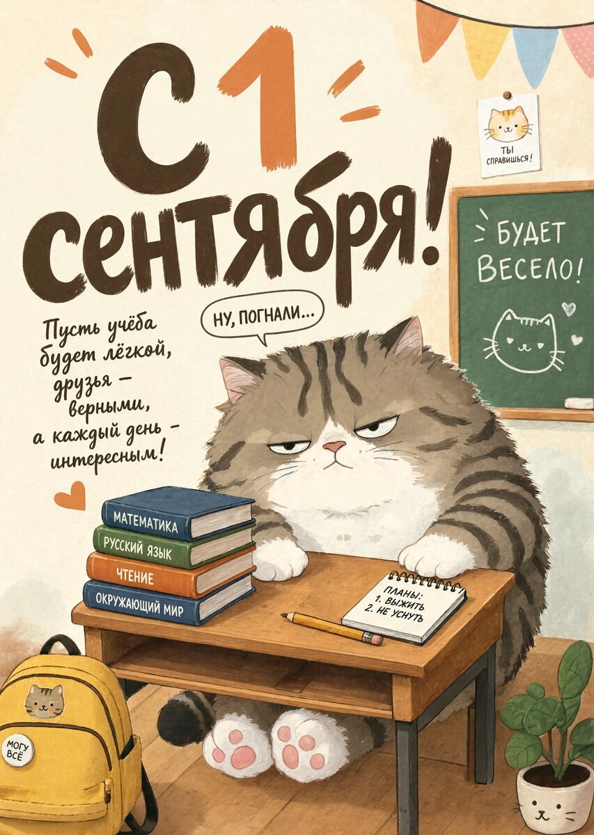 Открытка "С 1 сентября : С днем знаний" #9
