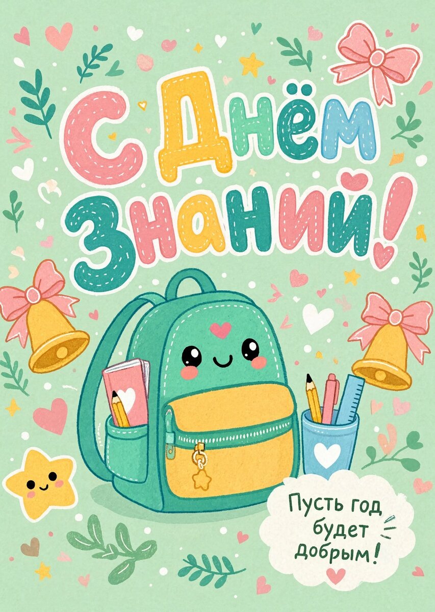 Открытка "С 1 сентября : С днем знаний" #90