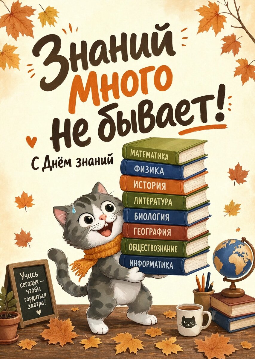 Открытка "С 1 сентября : С днем знаний" #95