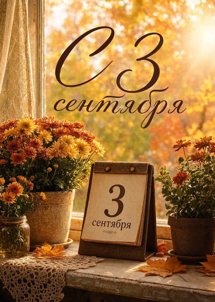Открытка "С 3 Сентября" #36