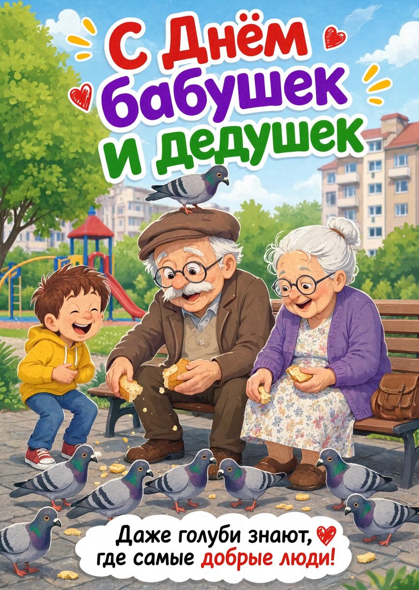 открытка с Днем Бабушек и Дедушек-10