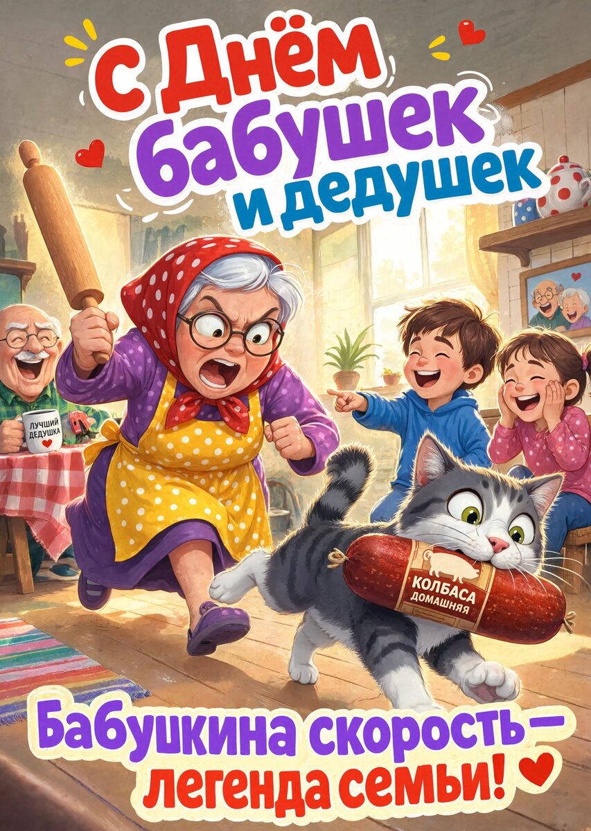 открытка с Днем Бабушек и Дедушек-11