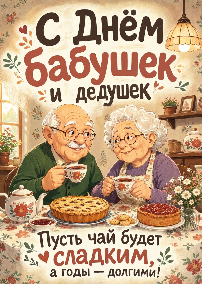 открытка с Днем Бабушек и Дедушек-3