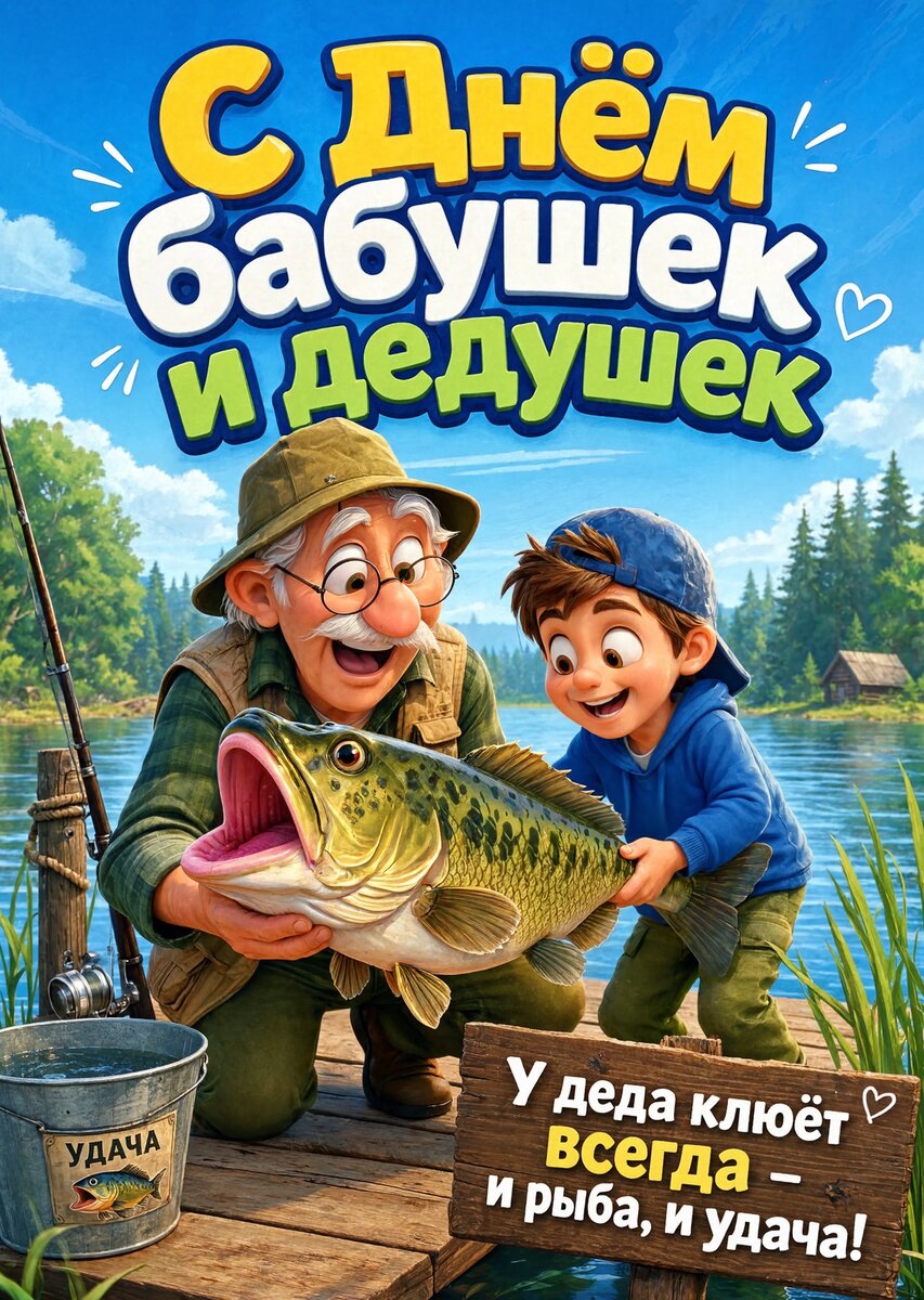 открытка с Днем Бабушек и Дедушек-7