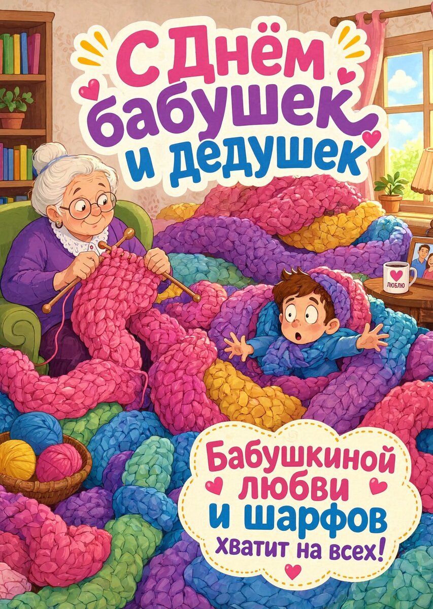 открытка с Днем Бабушек и Дедушек-8