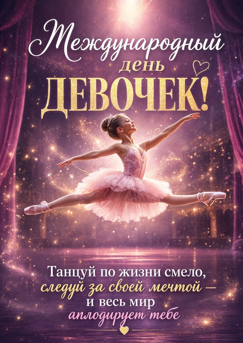 открытка с Днем Девочек-1