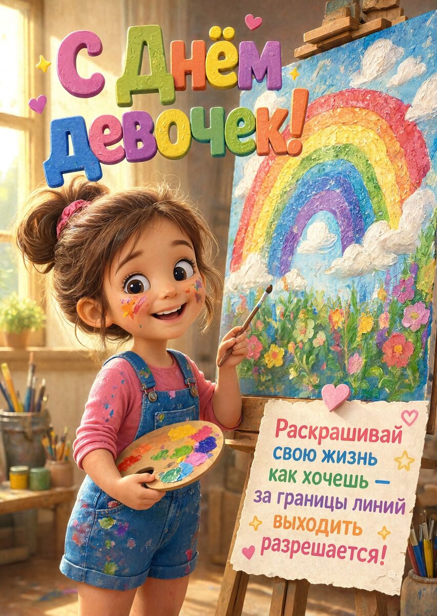 открытка с Днем Девочек-24