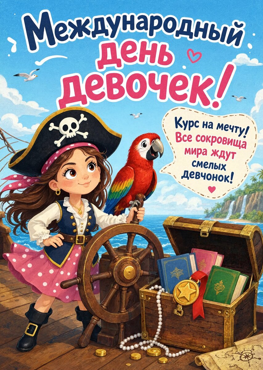 открытка с Днем Девочек-3