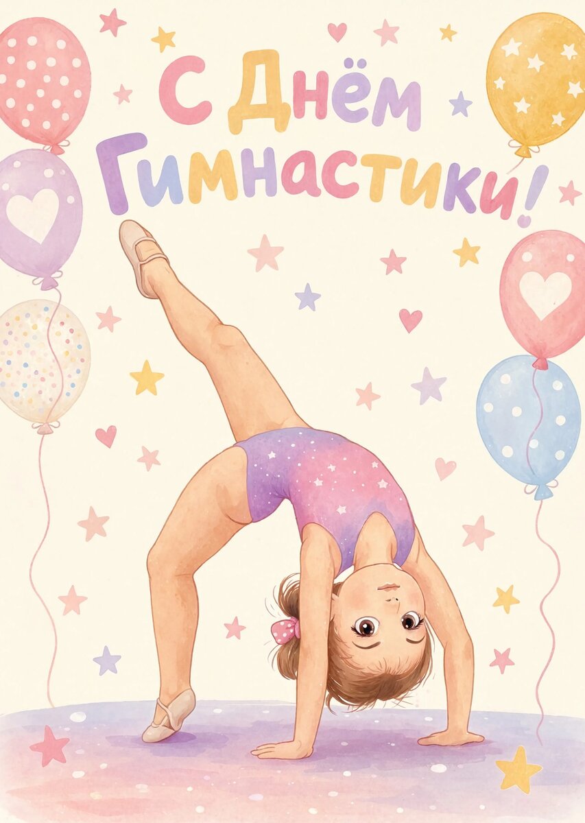 открытка с Днем Гимнастики-10