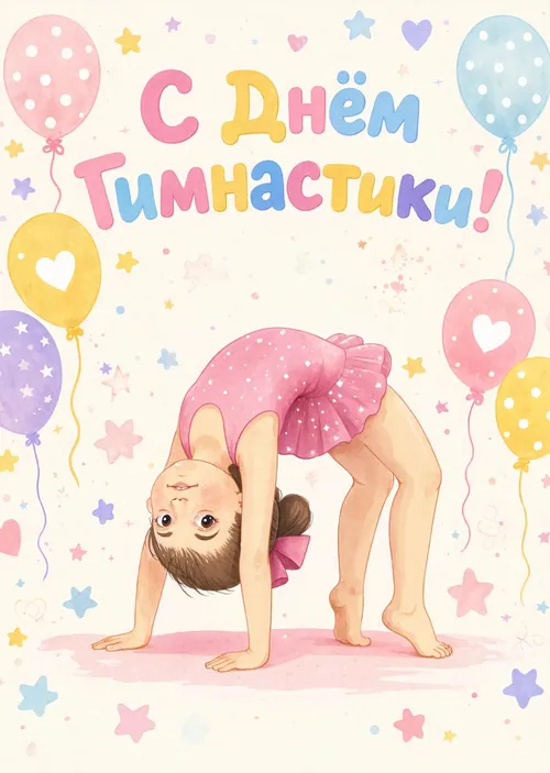 открытка с Днем Гимнастики-24