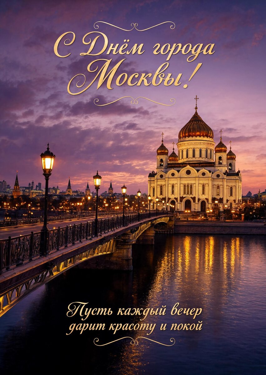 Открытка "С Днём Города Москвы" #13