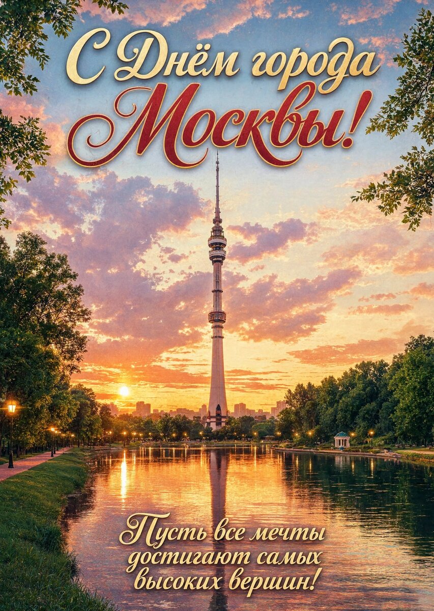 Открытка "С Днём Города Москвы" #14