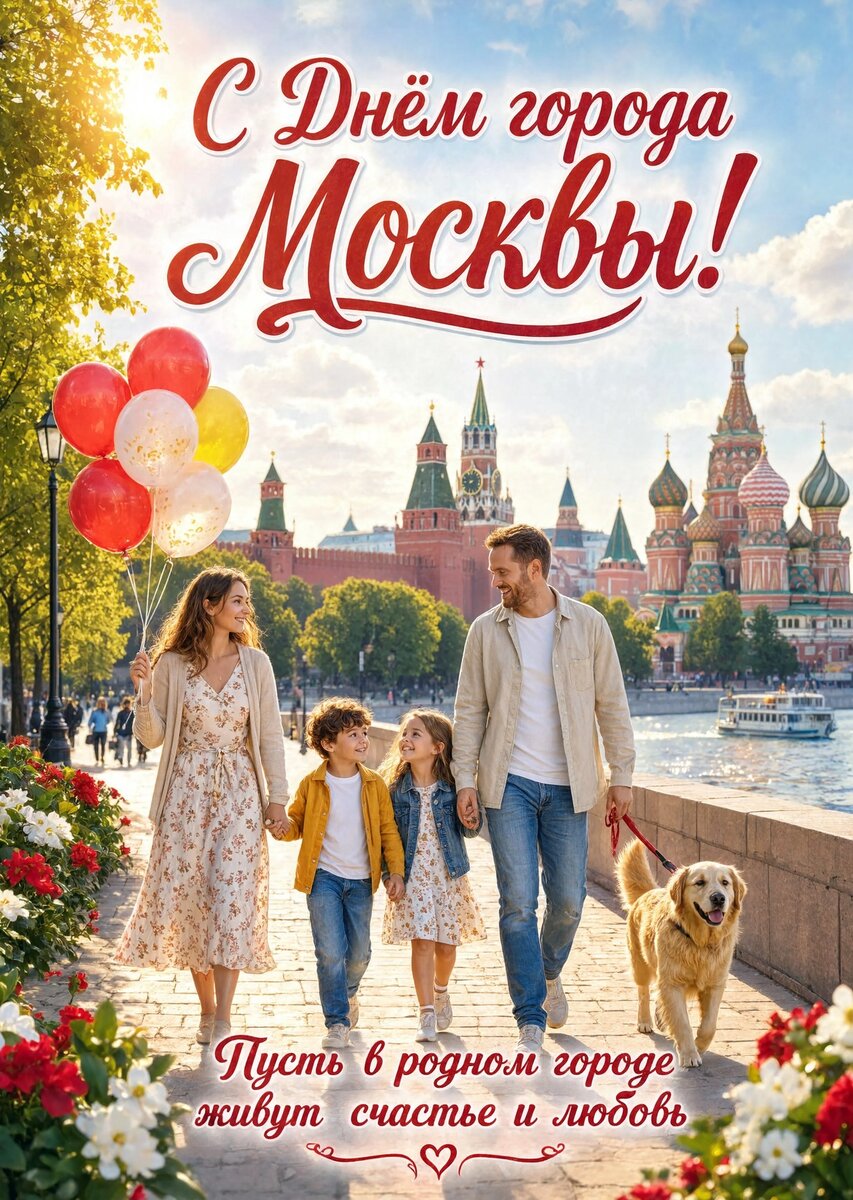 Открытка "С Днём Города Москвы" #18