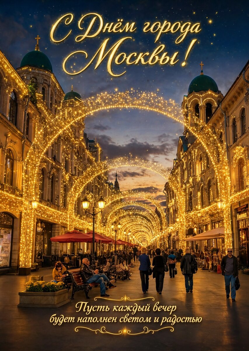 Открытка "С Днём Города Москвы" #25