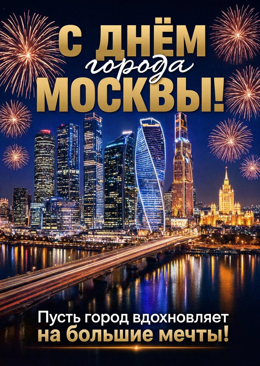 Открытка "С Днём Города Москвы" #27